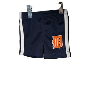 Detroit Tigers MLB Infant Navy Blue Athletic Shorts Old English D Logo Size 0-3M